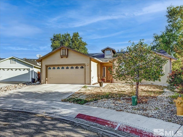 view of front facade with a garage