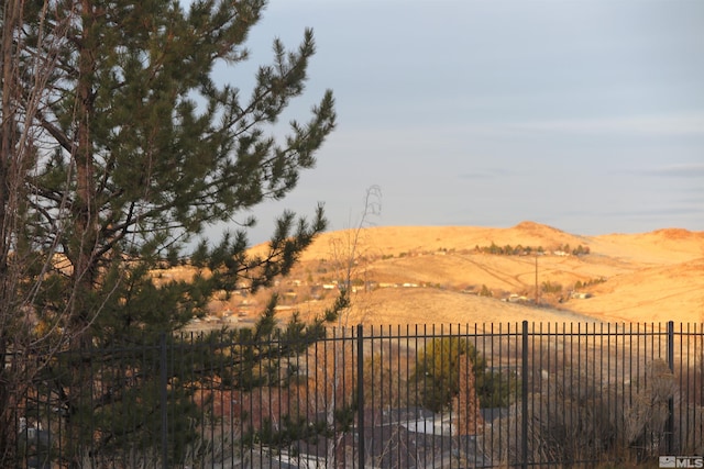 exterior space featuring a mountain view