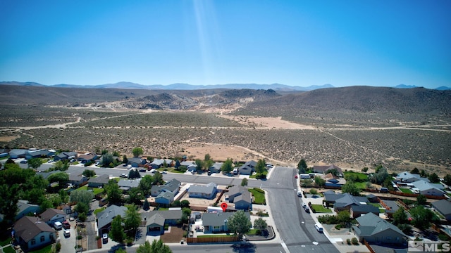 aerial view featuring a mountain view