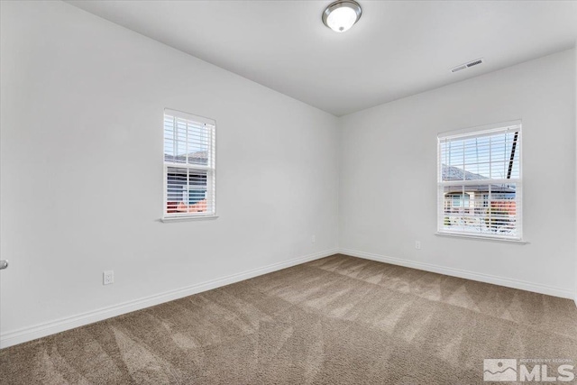 view of carpeted empty room