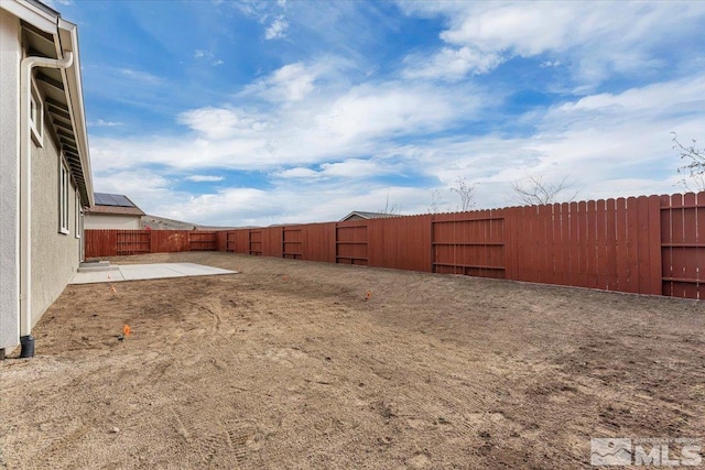 view of yard with a patio