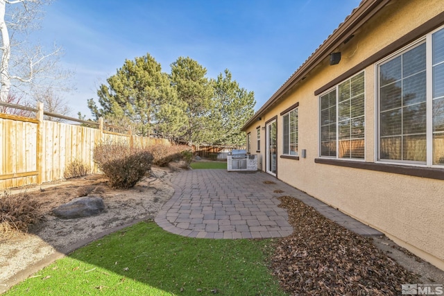 view of yard featuring a patio area