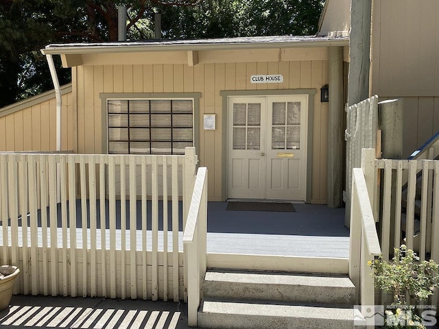 view of doorway to property