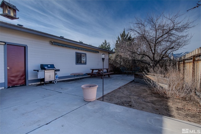 view of patio featuring grilling area