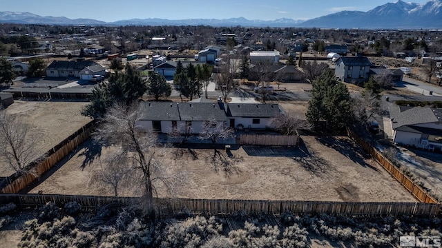 aerial view featuring a mountain view