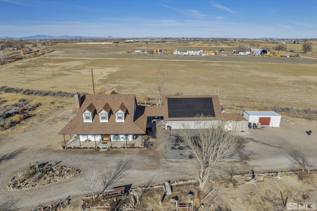 drone / aerial view featuring a rural view