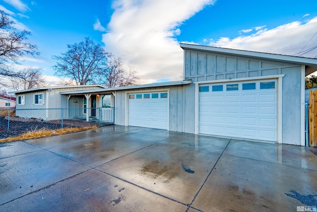 view of front of home featuring a garage