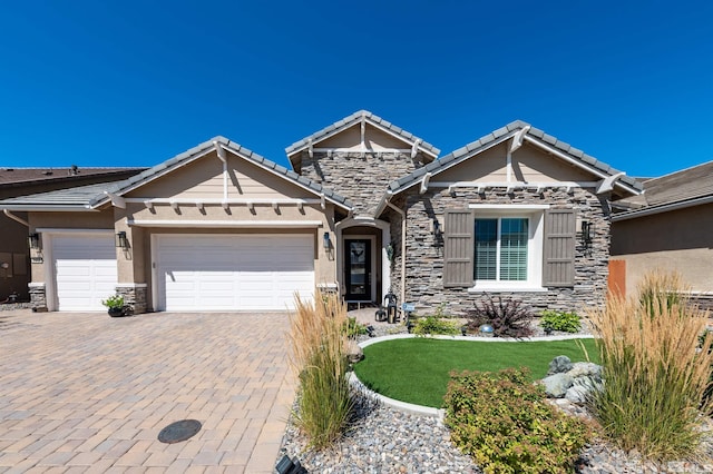 craftsman-style home featuring a garage