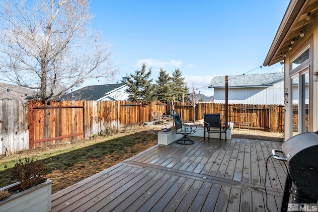 deck with grilling area