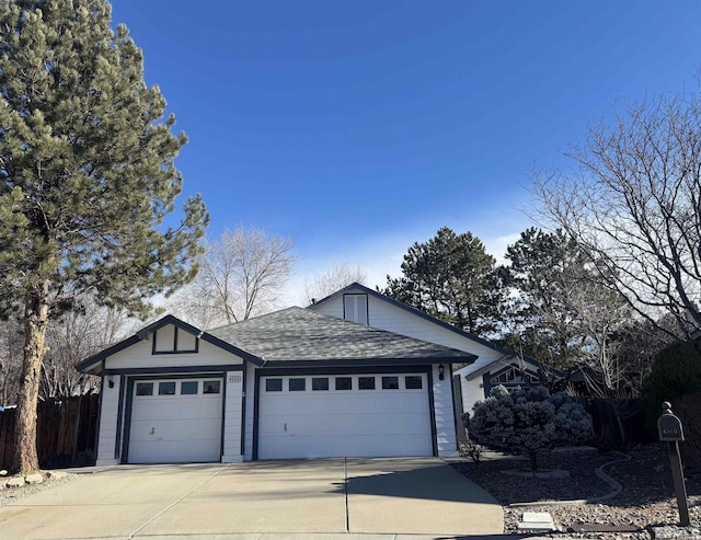 view of front facade with a garage