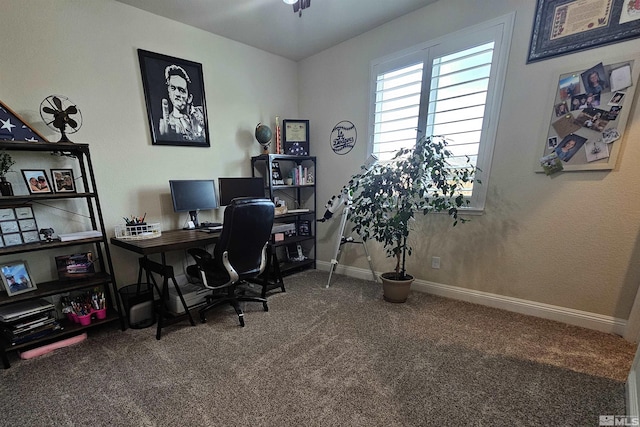 office area with carpet floors