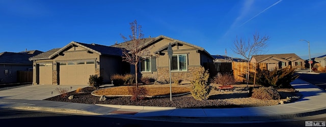 view of front of house featuring a garage