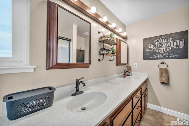 bathroom featuring vanity