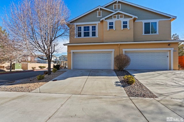 view of front facade featuring a garage