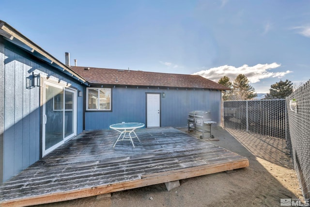 deck with grilling area