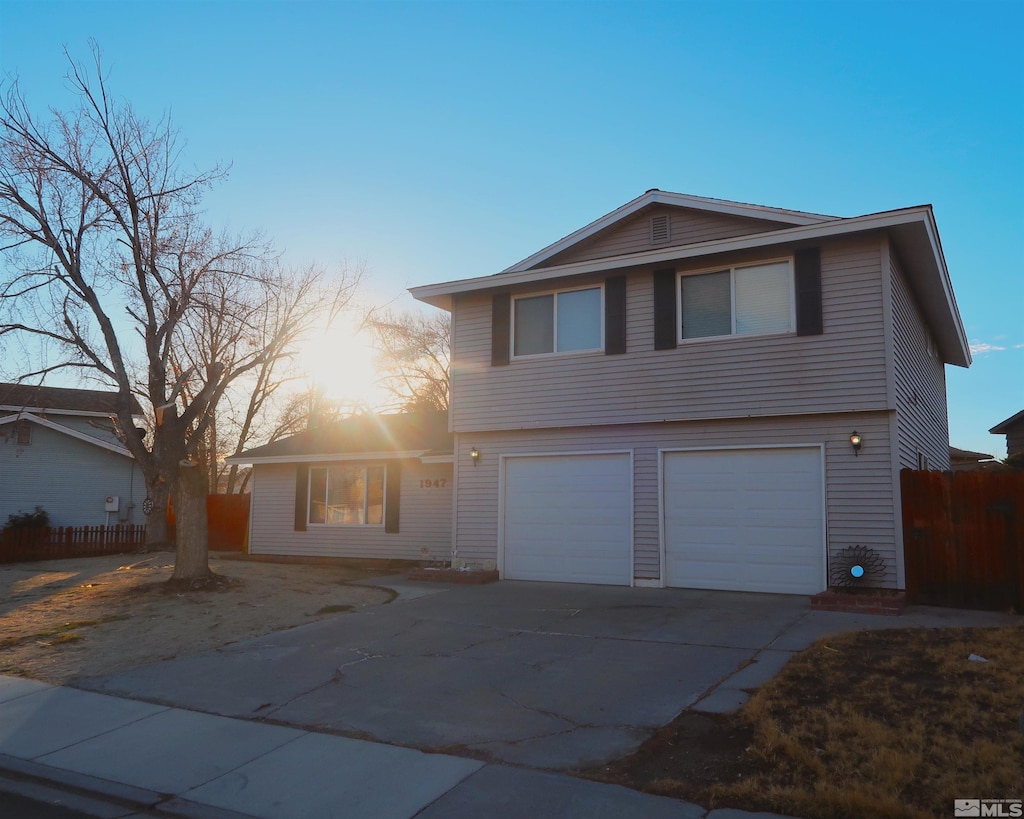 view of front of house featuring a garage