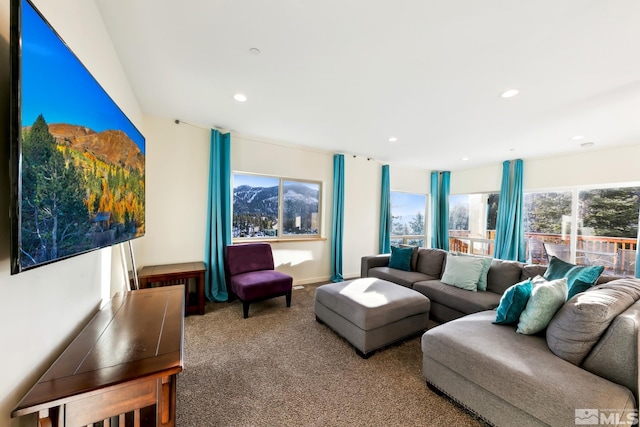 view of carpeted living room