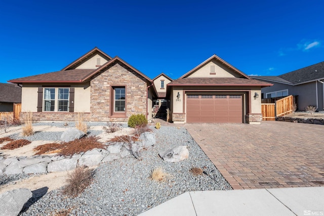 view of front of home featuring a garage