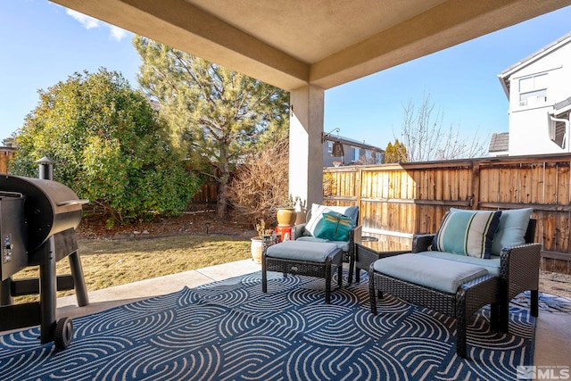 view of patio / terrace featuring area for grilling