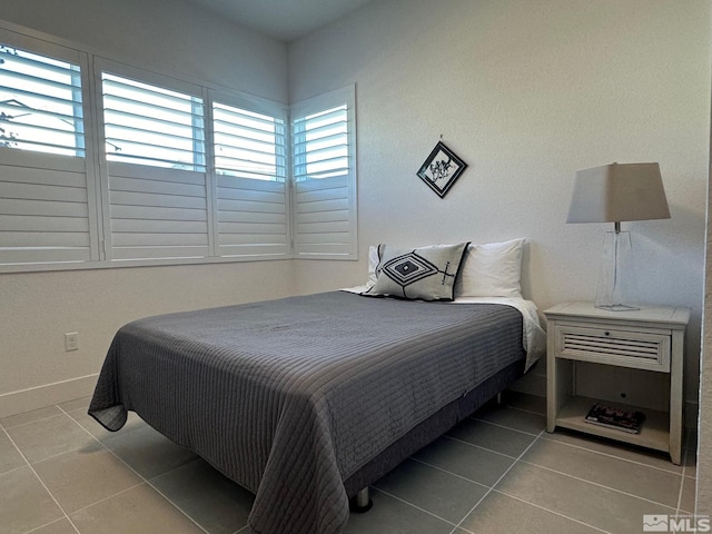 view of tiled bedroom