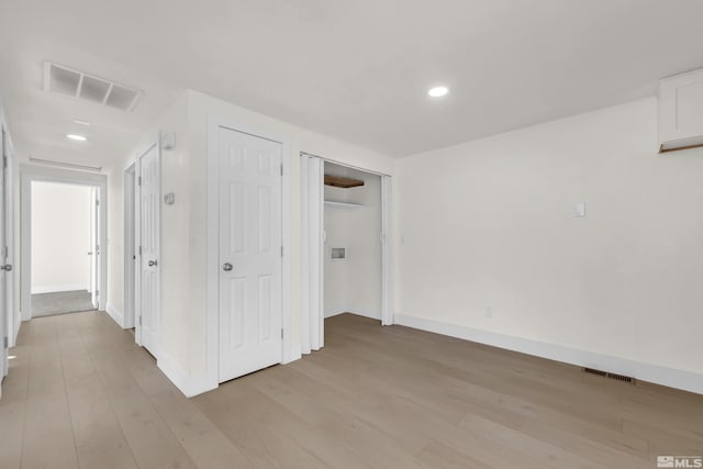 interior space featuring light hardwood / wood-style floors