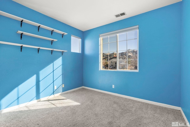 view of carpeted spare room