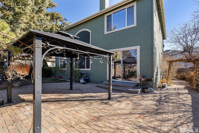 view of patio with a gazebo