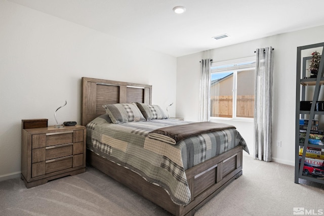 view of carpeted bedroom