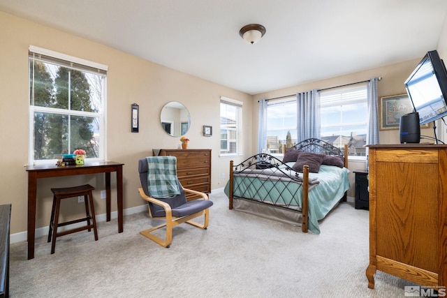 view of carpeted bedroom