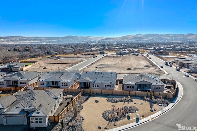 aerial view featuring a mountain view