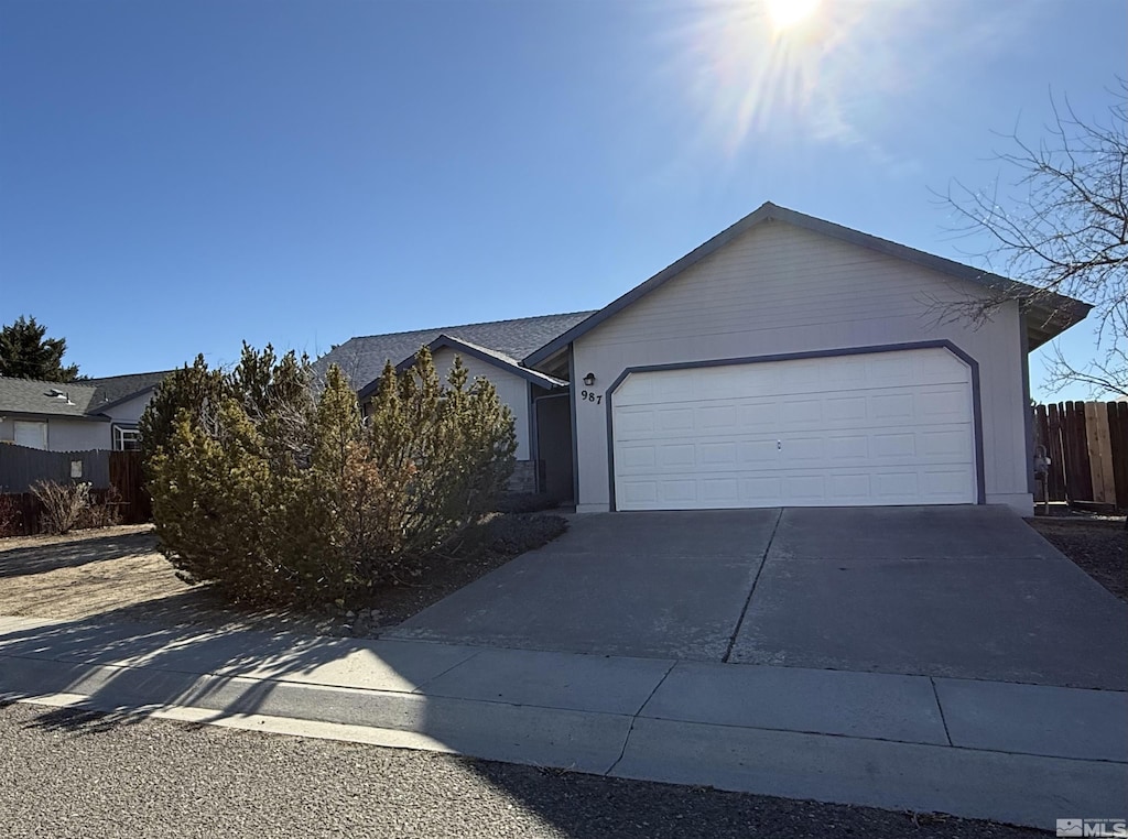 view of front of house featuring a garage