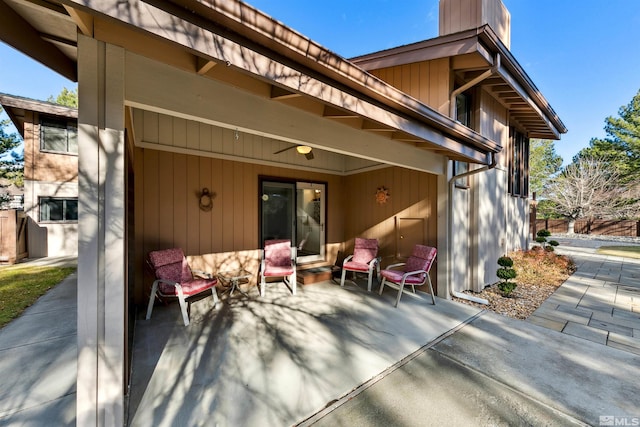 back of property with a patio area