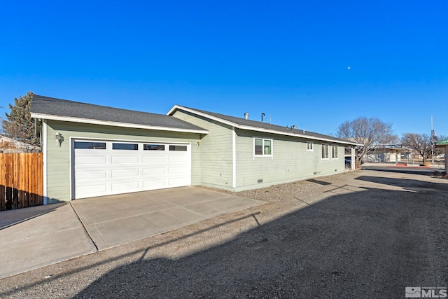 view of property exterior featuring a garage