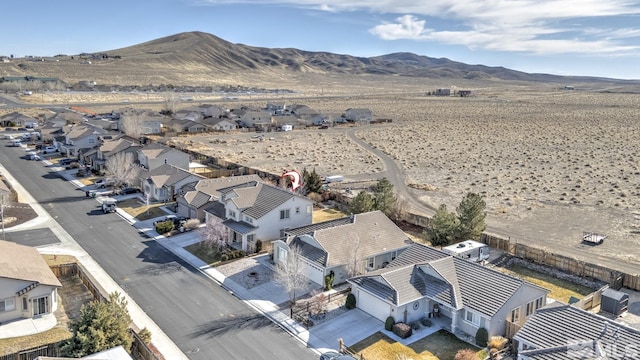 bird's eye view featuring a mountain view