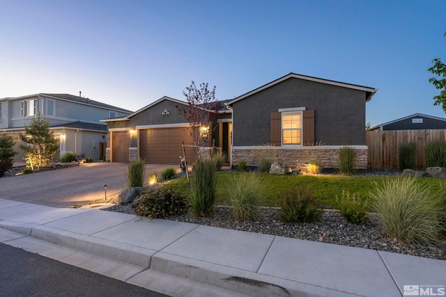 view of front of house featuring a garage