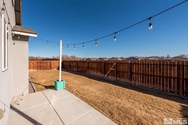 view of yard with a patio