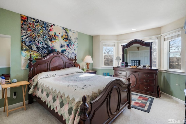 view of carpeted bedroom