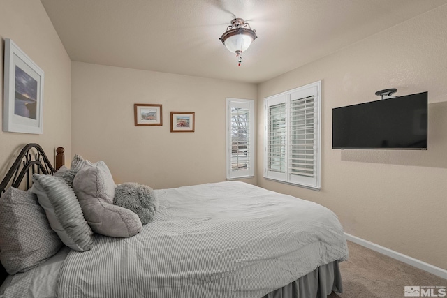 bedroom with carpet