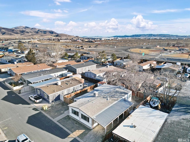 aerial view featuring a mountain view