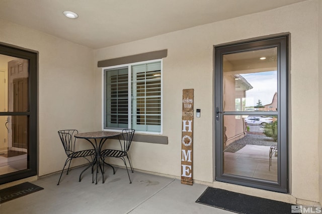 view of doorway to property