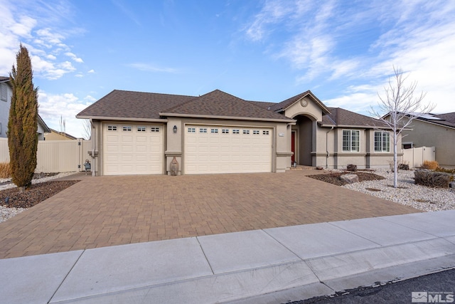 ranch-style house with a garage