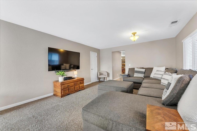 view of carpeted living room