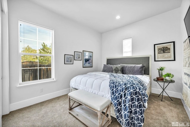 view of carpeted bedroom