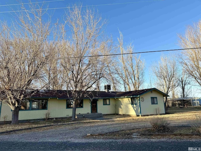 view of single story home