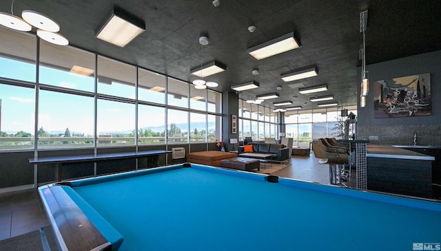 playroom with billiards