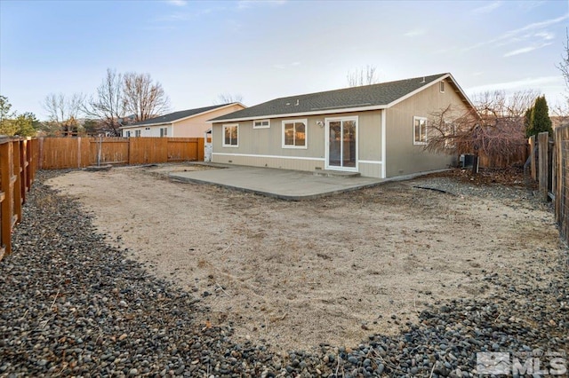 rear view of property with a patio