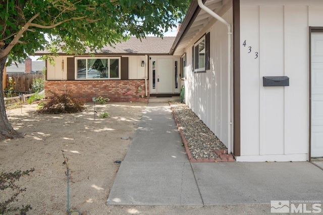 view of doorway to property