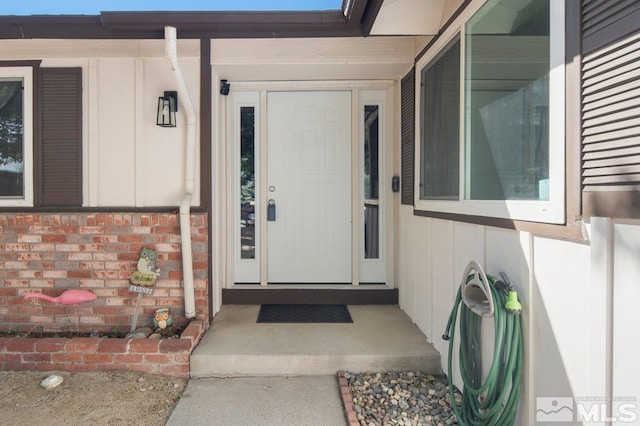 view of doorway to property