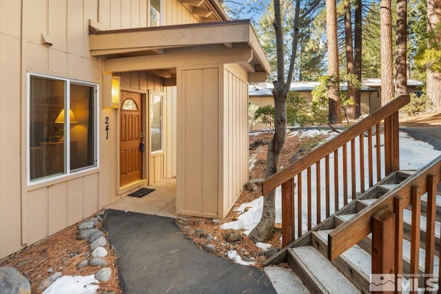 view of doorway to property