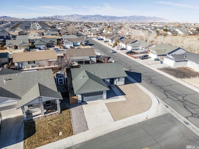 aerial view featuring a mountain view